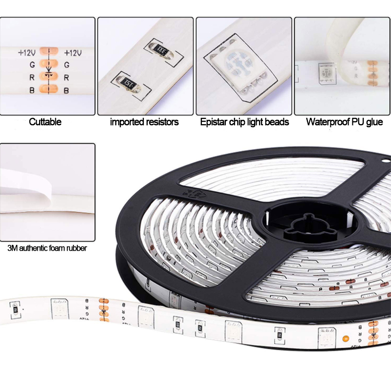 DC12V 16.4ft/5M 5050RGB Dimmable WIFI Smart LED Graffiti Light Strip Kit, 30LEDs/M, Happy Valley APP Control Light Strip DC12V 16.4ft/5M 5050RGB Dimmable WIFI Smart LED Graffiti Light Strip Kit, 30LEDs/M, Happy Valley APP Control Light Strip
